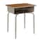 Flash Furniture HERCULES Student Desk w/Open Front Metal Book Box, Walnut Desktop, Silver Frame and Blk Stack Chair FD-DESK-GWA-SCH3BB-GG - alternate 5